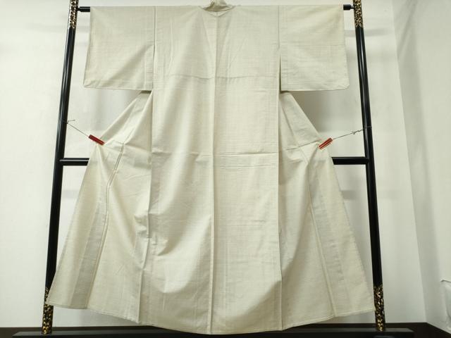 平和屋着物▽大島紬　単衣　白大島　100亀甲　証紙付き　正絹　逸品　CAAW0846ng