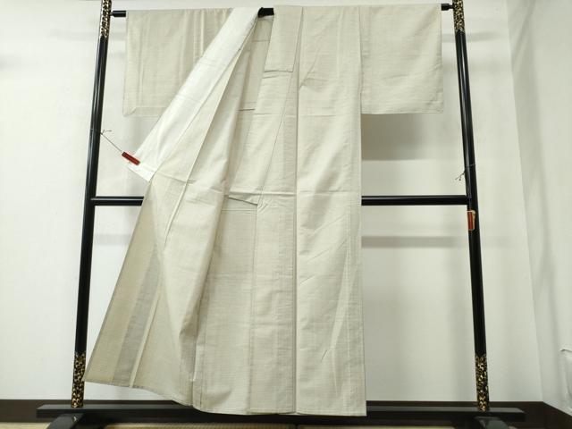 平和屋着物▽大島紬　単衣　白大島　100亀甲　証紙付き　正絹　逸品　CAAW0846ng