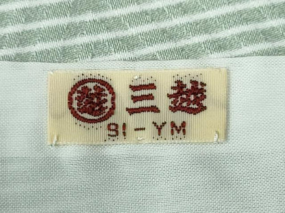 平和屋着物▽小紋 単衣 間道 紗綾形地紋 三越扱い 洗える着物 CAAW0849ng