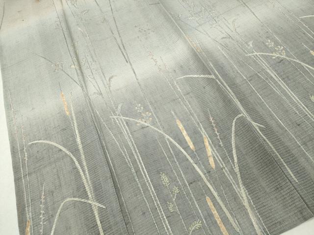 平和屋着物＊夏物 訪問着 絽紬地 手描き 水辺風景文 正絹 逸品 CAAW0885ng