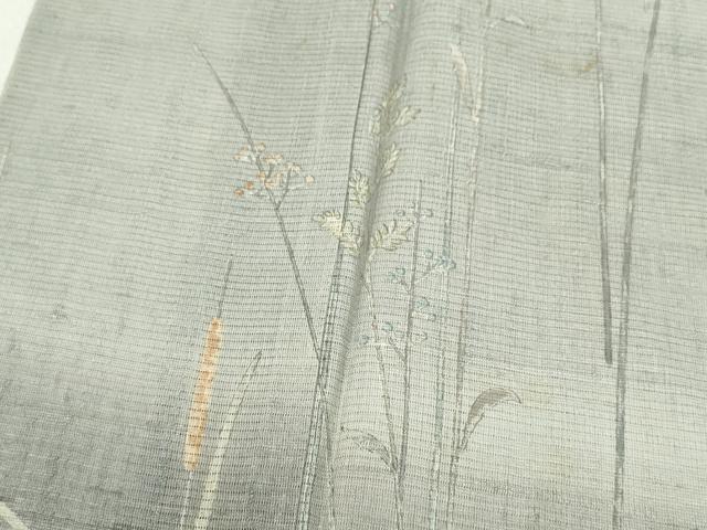 平和屋着物＊夏物 訪問着 絽紬地 手描き 水辺風景文 正絹 逸品 CAAW0885ng