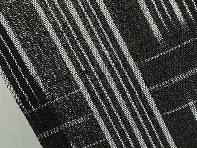 平和屋着物＊夏物 紬 単衣 網目文 黒地 正絹 逸品 CAAW0890ng