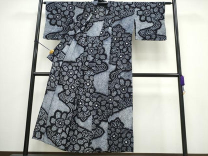 平和屋着物∴夏物 浴衣 有松鳴海絞り 流水菊文 綿 逸品 CAAW0892ng