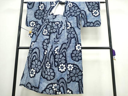 平和屋着物∴夏物 浴衣 有松鳴海絞り 流水舞花文 綿 逸品 CAAW0897ng