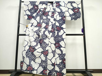 平和屋着物∴夏物 浴衣 有松鳴海絞り 橘文 綿 逸品 CAAW0899ng