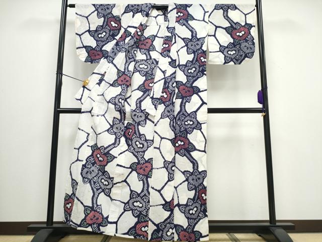 平和屋着物∴夏物 浴衣 有松鳴海絞り 橘文 綿 逸品 CAAW0899ng