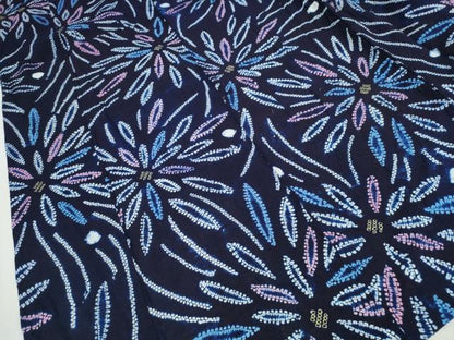 平和屋着物∴夏物 浴衣 有松鳴海絞り 花火 綿 逸品 CAAW0905ng