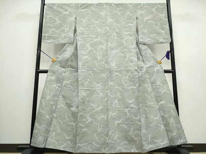 平和屋着物∴夏物 浴衣・小紋兼用 綿絽 こぼれ松葉 綿 逸品 CAAW0908ng