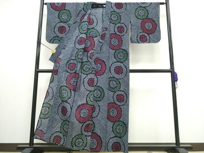 平和屋着物∴夏物 浴衣 有松鳴海絞り 番傘 綿 逸品 CAAW0909ng
