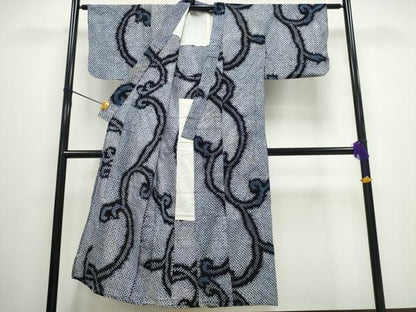 平和屋着物∴夏物 浴衣 有松鳴海絞り 唐草文 綿 逸品 CAAW0910ng