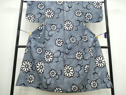 平和屋着物∴夏物 浴衣 有松鳴海絞り 菊唐草文 綿 逸品 CAAW0912ng