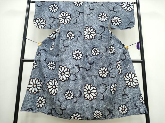 平和屋着物∴夏物 浴衣 有松鳴海絞り 菊唐草文 綿 逸品 CAAW0912ng