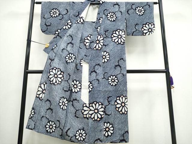 平和屋着物∴夏物 浴衣 有松鳴海絞り 菊唐草文 綿 逸品 CAAW0912ng