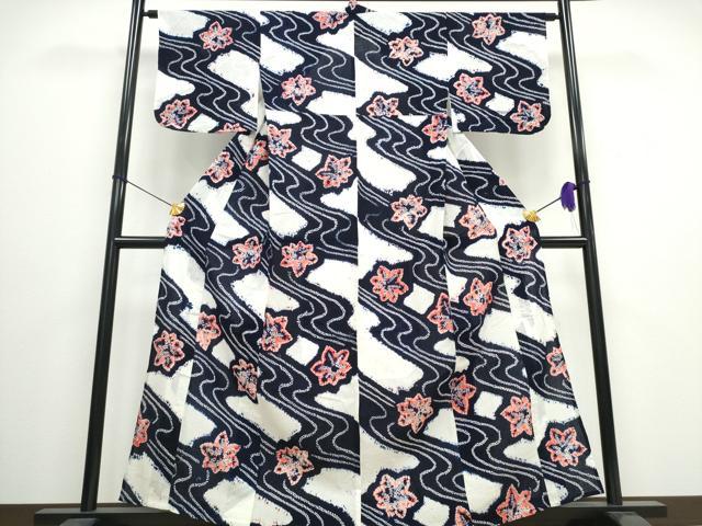 平和屋着物∴夏物 浴衣 有松鳴海絞り 竜田川 綿 逸品 CAAW0914ng
