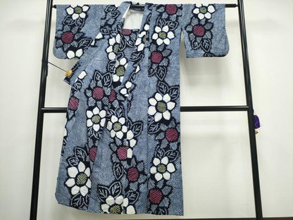 平和屋着物∴夏物 浴衣 有松鳴海絞り 舞花文 綿 逸品 CAAW0917ng