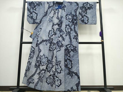 平和屋着物∴夏物 浴衣 有松鳴海絞り 枝牡丹 綿 逸品 CAAW0919ng