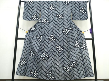 平和屋着物∴夏物 浴衣 有松鳴海絞り 檜垣七宝文 綿 逸品 CAAW0921ng
