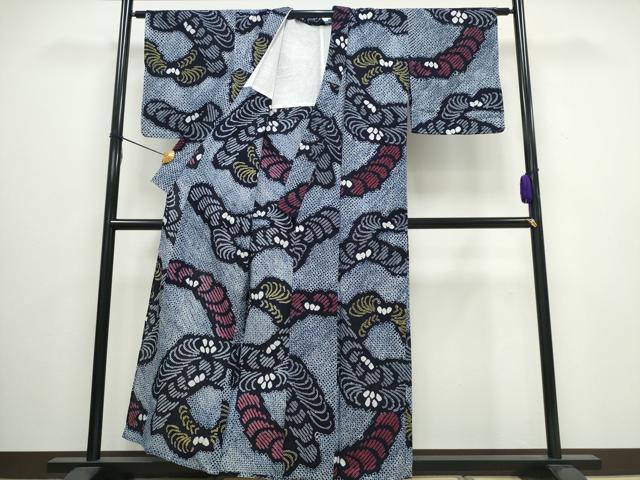 平和屋着物∴夏物 浴衣 有松鳴海絞り 乱菊 綿 逸品 未使用 CAAW0922ng