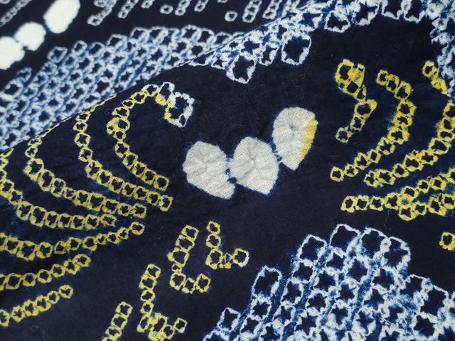 平和屋着物∴夏物 浴衣 有松鳴海絞り 乱菊 綿 逸品 未使用 CAAW0922ng