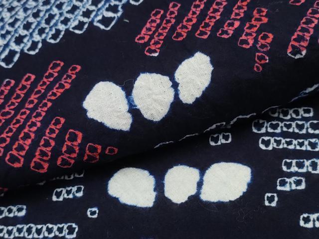 平和屋着物∴夏物 浴衣 有松鳴海絞り 乱菊 綿 逸品 未使用 CAAW0922ng