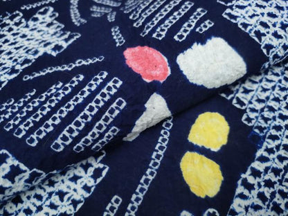 平和屋着物∴夏物 浴衣 有松鳴海絞り 流水舞蝶間道 綿 逸品 CAAW0924ng