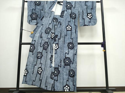 平和屋着物∴夏物 浴衣 有松鳴海絞り 吉祥花文 綿 逸品 CAAW0926ng