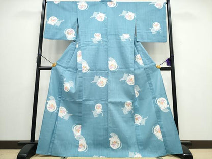 平和屋着物∴夏物 浴衣 金魚 綿 逸品 CAAW0931ng