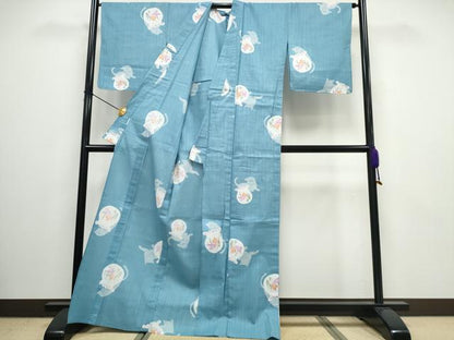 平和屋着物∴夏物 浴衣 金魚 綿 逸品 CAAW0931ng
