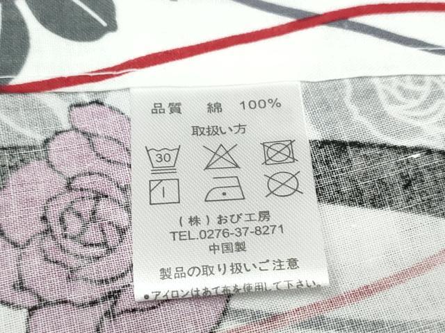 平和屋着物∴夏物 浴衣 薔薇 綿 逸品 未使用 CAAW0933ng