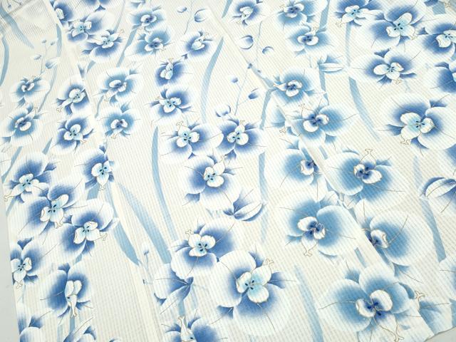 平和屋着物∴夏物 浴衣 胡蝶蘭 金彩 綿 逸品 CAAW0942ng