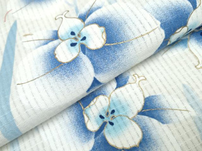 平和屋着物∴夏物 浴衣 胡蝶蘭 金彩 綿 逸品 CAAW0942ng