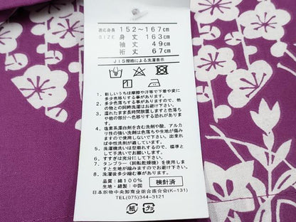 平和屋着物∴夏物 浴衣 跳兎 草花丸文 綿 逸品 CAAW0944ng