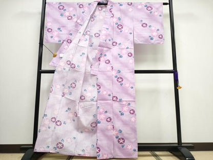 平和屋着物∴夏物 浴衣 朝顔 暈し染め 綿 逸品 CAAW0945ng