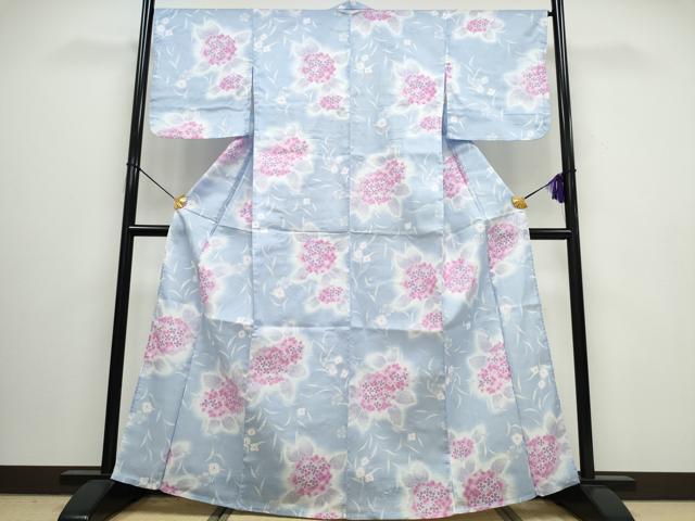 平和屋着物∴夏物 浴衣 紫陽花 暈し染め 綿 逸品 CAAW0948ng