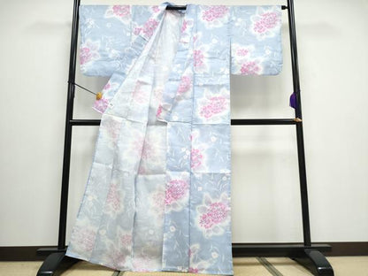 平和屋着物∴夏物 浴衣 紫陽花 暈し染め 綿 逸品 CAAW0948ng