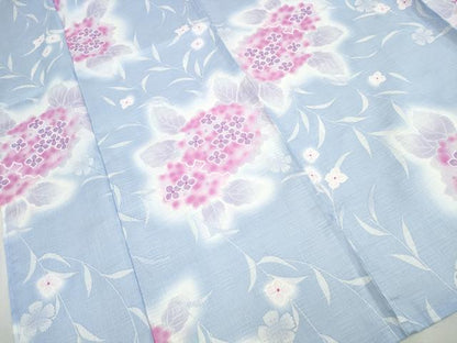 平和屋着物∴夏物 浴衣 紫陽花 暈し染め 綿 逸品 CAAW0948ng