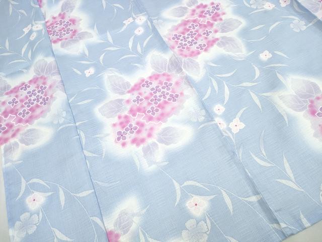 平和屋着物∴夏物 浴衣 紫陽花 暈し染め 綿 逸品 CAAW0948ng