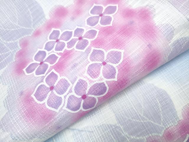 平和屋着物∴夏物 浴衣 紫陽花 暈し染め 綿 逸品 CAAW0948ng