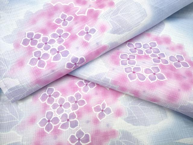 平和屋着物∴夏物 浴衣 紫陽花 暈し染め 綿 逸品 CAAW0948ng