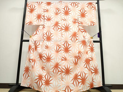 平和屋着物∴夏物 浴衣 麻の葉文様 CAAW0949ng