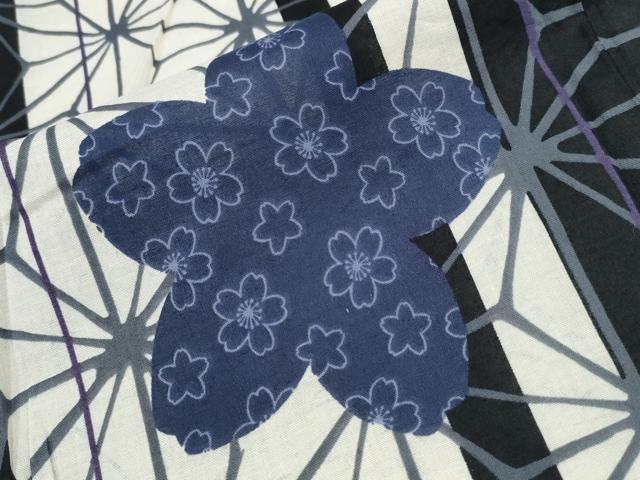 平和屋着物∴夏物 浴衣 舞桜間道 麻の葉文様 綿 逸品 CAAW0953ng