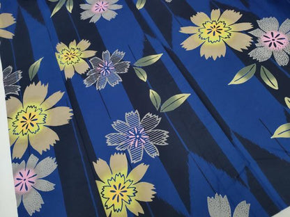 平和屋着物∴夏物 浴衣 舞花文 綿 逸品 CAAW0959ng