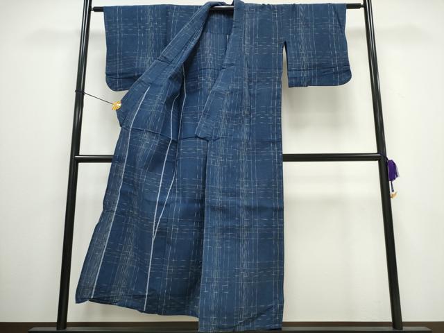平和屋着物∴夏物 阿波しじら織 浴衣 格子柄 綿 逸品 CAAW0963ng