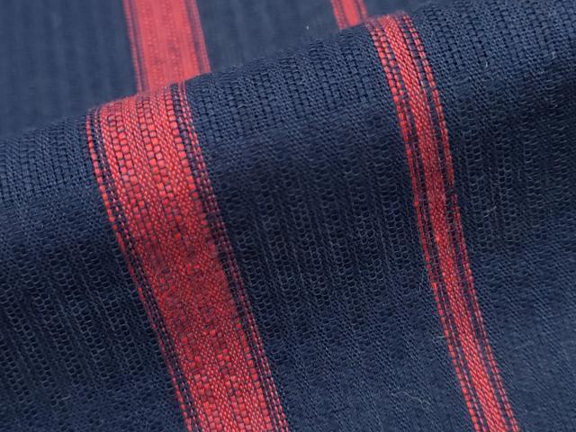 平和屋着物∴夏物 阿波しじら織 浴衣 間道 綿 逸品 CAAW0964ng