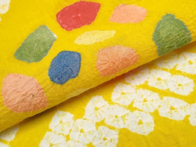 平和屋着物∴夏物 浴衣 有松鳴海絞り 吉祥文 綿 逸品 CAAW0965ng