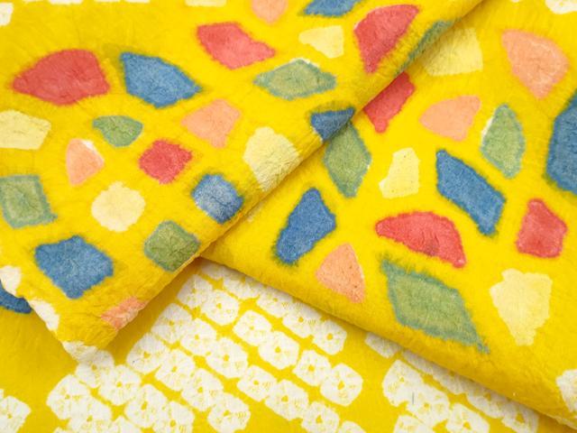 平和屋着物∴夏物 浴衣 有松鳴海絞り 吉祥文 綿 逸品 CAAW0965ng