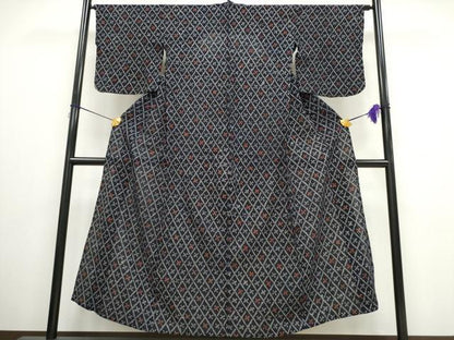 平和屋着物∴夏物 浴衣 有松鳴海絞り 菱吉祥文 綿 逸品 CAAW0966ng