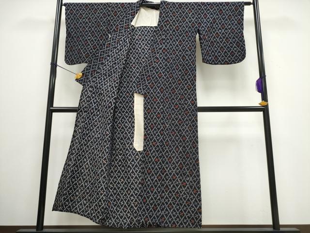 平和屋着物∴夏物 浴衣 有松鳴海絞り 菱吉祥文 綿 逸品 CAAW0966ng