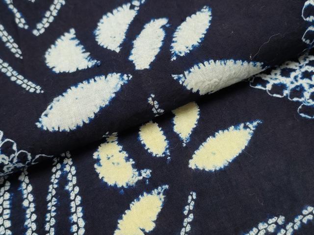 平和屋着物∴夏物 浴衣 有松鳴海絞り 流水草花文 綿 逸品 CAAW0967ng