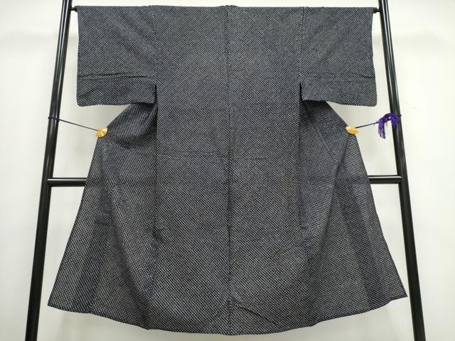 平和屋着物∴夏物 男性 浴衣 有松鳴海絞り 黒地 綿 逸品 CAAW0970ng